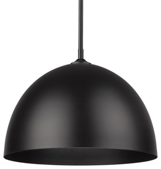 Zoey Large Pendant, Matte Black With Matte Black Shade