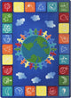 One World 5'4" X 7'8" Area Rug, Color Primary