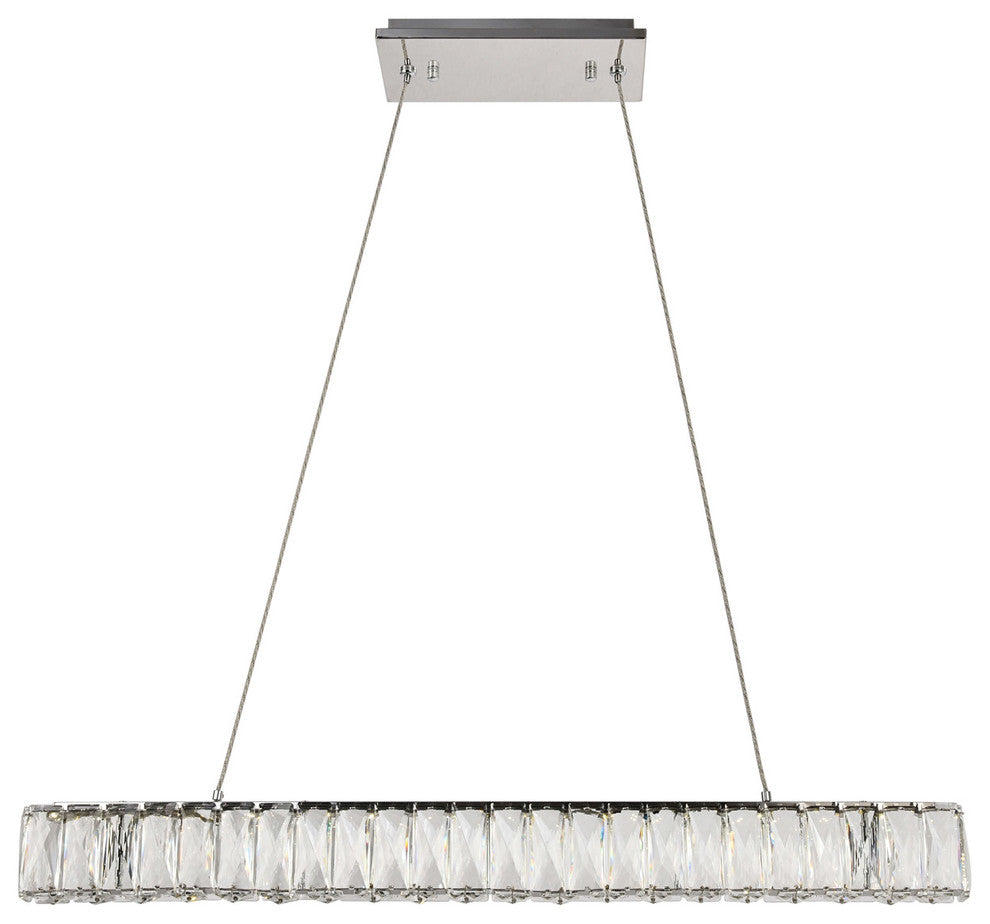 Monroe Integrated LED Chip Light Chrome Chandelier