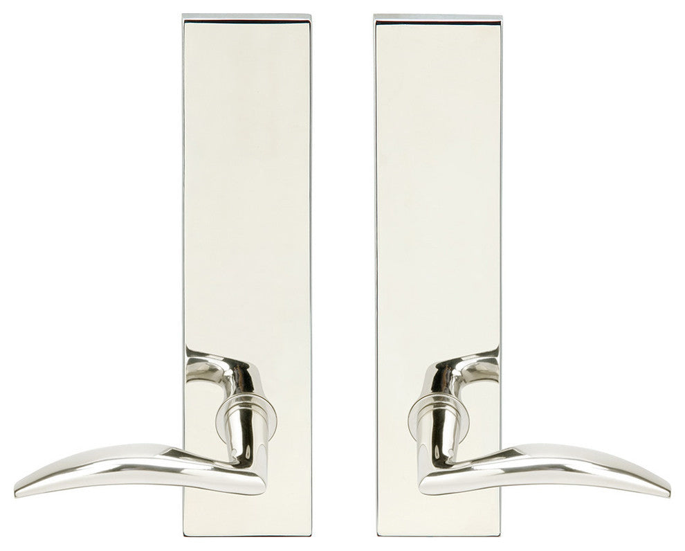 Air-Stream Lever, Tubular Privacy, Polished Stainless Steel, 2-3/8" Backset