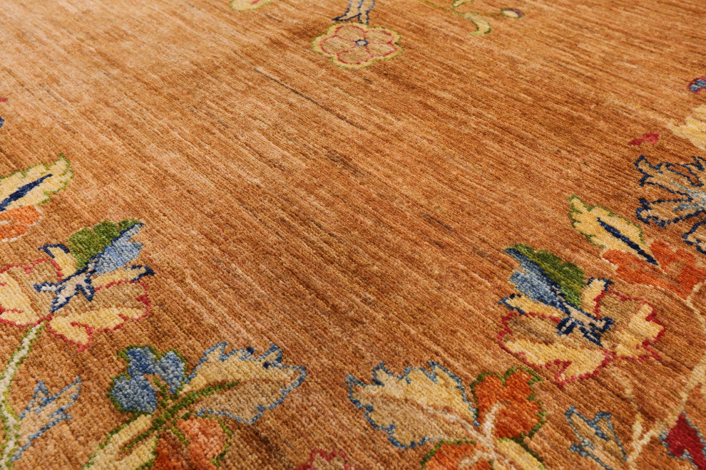 8' 10" X 11' 10" Contemporary Hand Knotted Wool Rug Q4764