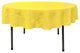 LA Linen Round Polyester Poplin, Light Yellow, 72" Round