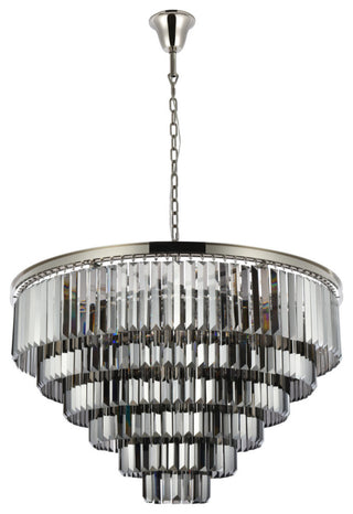 Elegant Lighting 1231D44-SS/RC Sydney 33 Light 44"W Crystal - Matte Black
