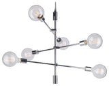 6-Light Chandelier, Chrome