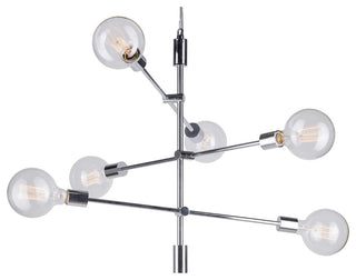 6-Light Chandelier, Chrome