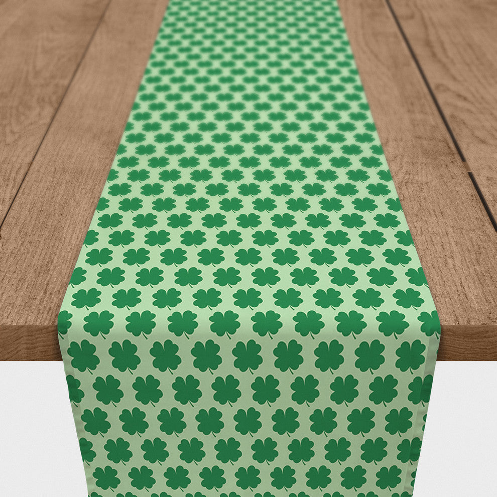 Green Clover Field 16x72 Table Runner