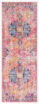 Harput Updated Traditional White, Saffron Area Rug, 2'7"x7'3" Runner