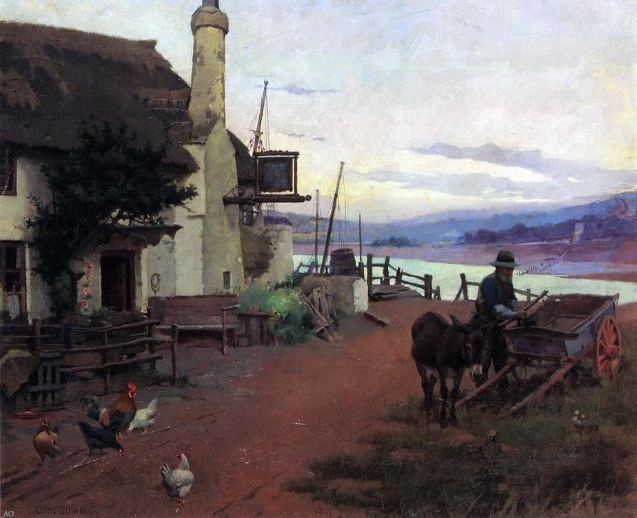 Leghe Suthers Porlock Harbour  Somerset, 20"x25" Gallery Wrapped Canvas Print