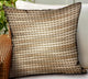 Plutus Tawny Edge Brown Stripes Luxury Outdoor/Indoor Throw Pillow, 22"x22"