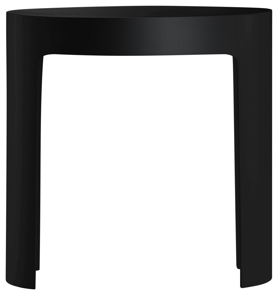 ALFI brand ABST66BM Black Matte Solid Surface Resin Bathroom/Shower Stool