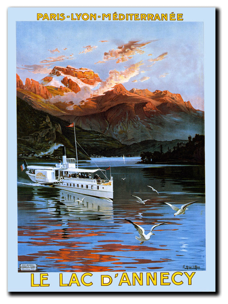 'Le Lac DAnnecy' Canvas Art