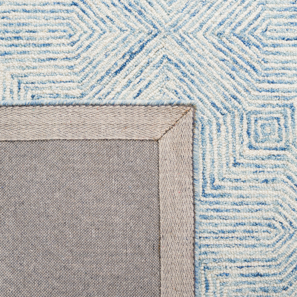 Safavieh Couture Abstract Collection, ABT425 Rug, Blue/Ivory, 8'x10'