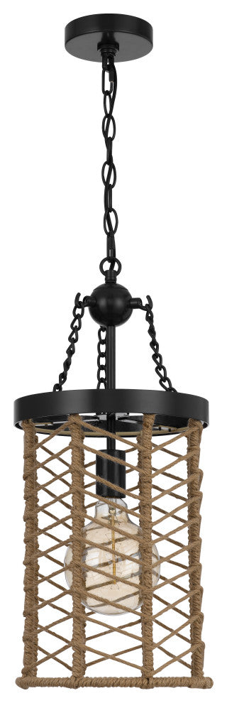 Lillington 1 Light 22" Height Black Metal Pendant