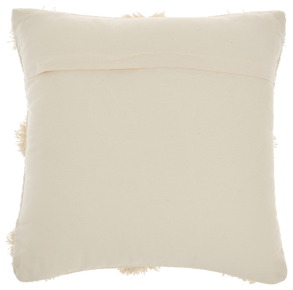 Mina Victory GC575 Throw Pillow, Ivory, 18"X18"