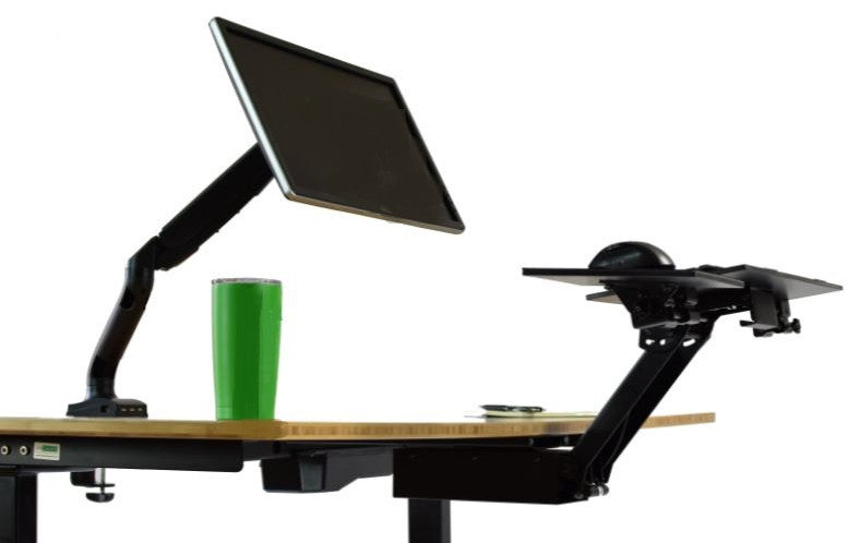 Black Ergonomic Under Desk Pull Out Keyboard Sit or Stand Tray