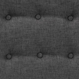 Ester Ottoman Footstool, Dark Gray/Walnut Brown