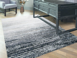 Weave & Wander Orin Rug, Black/Dark Gray, 6'7"x9'6"