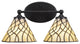 Capri 2-Light Bath Bar, Matte Black/Sandhill Art