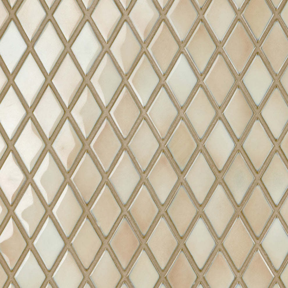 Hudson Kite Porcelain Mosaic Floor and Wall Tile, Truffle