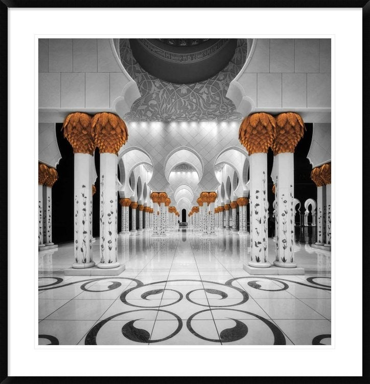 "Sheikh Al Zayed Grand Mosque" Framed Digital Print by Cuomo Massimo, 36x38"