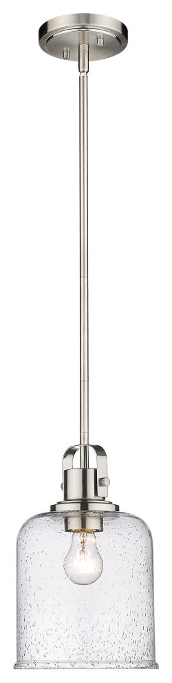 Zlite 340P8-BN 1-Light Pendant, Clear Seeded