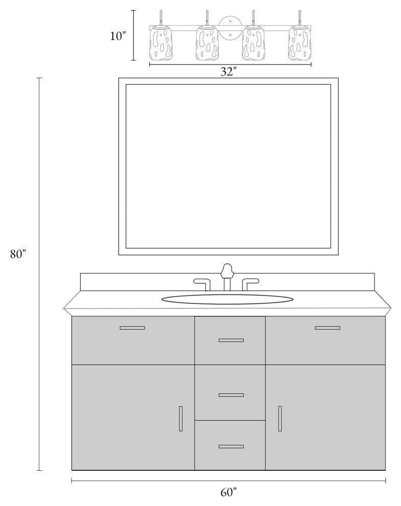 LNC Matte Black and Polished Gold Mason Jar Modern Wall Sconces, 4 Lights