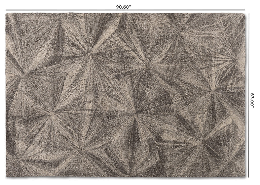 Modern and Contemporary Grey Hand-tufted Wool Area Rug