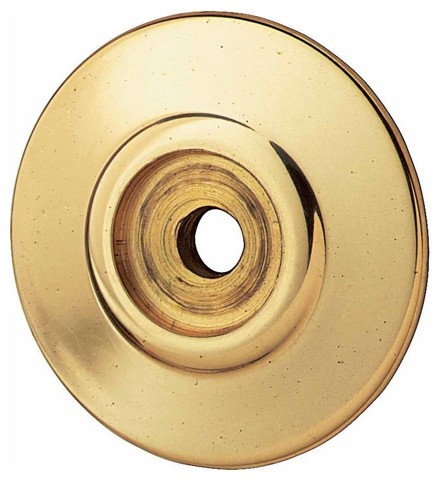 Cabinet Knob Rosette Bright Solid Brass 1 1/4" Single pack |