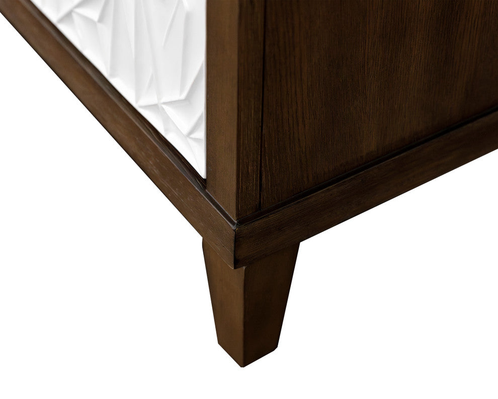 Modern Wood 80" Console With With doors, TV Stand, Fully Assembled, Brown