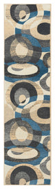 Surya Riley RLY-5107 6'7"x9'6" Rug, Denim/Sky Blue/Gray/Beige/White