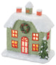 Lighted Winter Village Houses, Set of 2