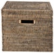 La Jolla Rattan Rectangular  Storage Box, Black-Wash