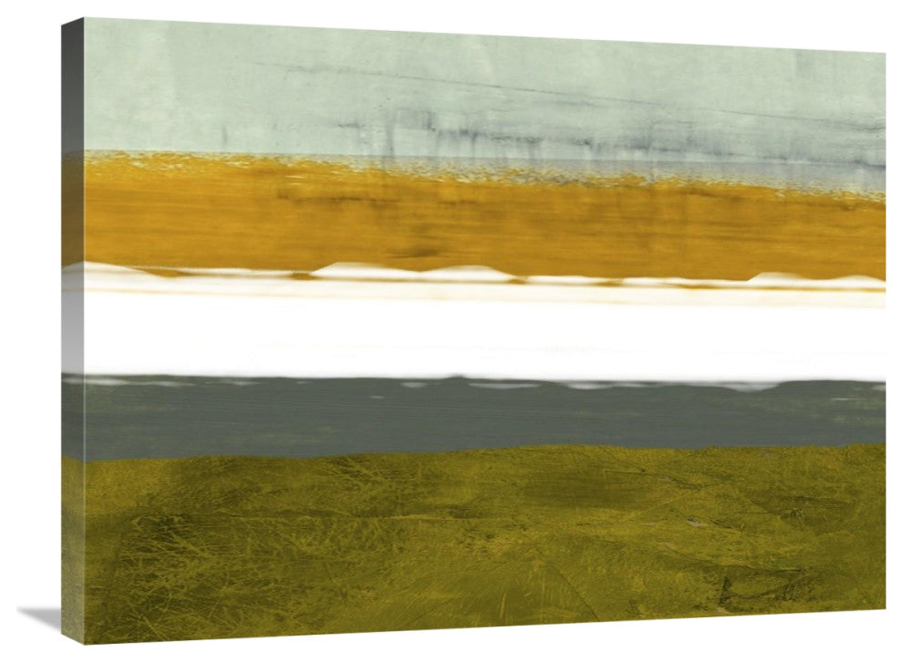 "Abstract Stripe Theme Yellow And White" Fine Art Print
