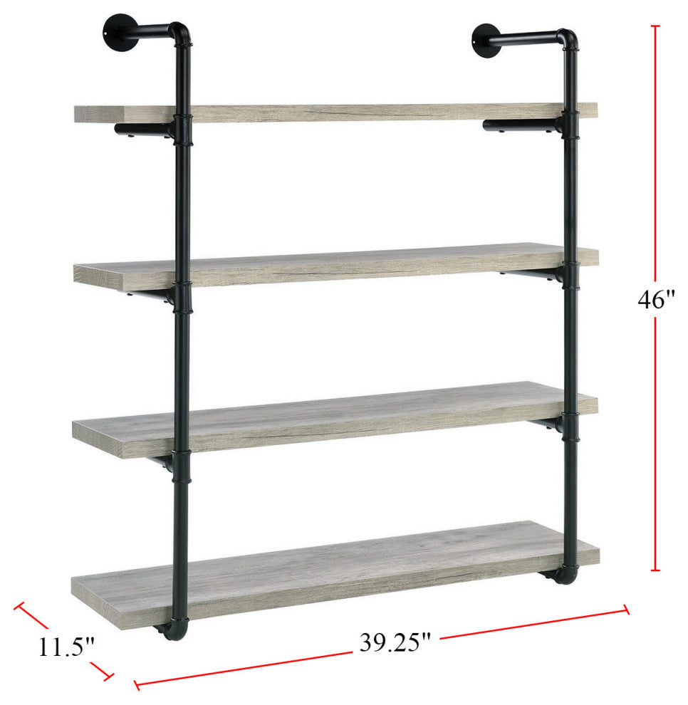 40" Wall Shelf, Gray Driftwood