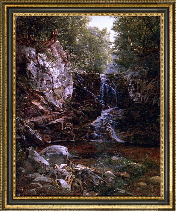 David Johnson Indian FallsFramed Premium Canvas Print, 16"x20"