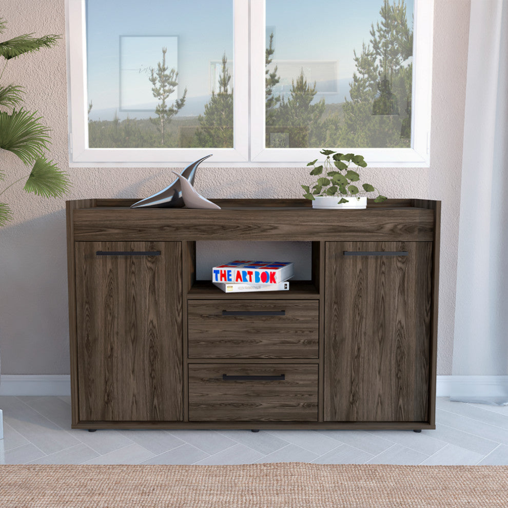 Sideboard Perssiu, Living Room, Dark Walnut