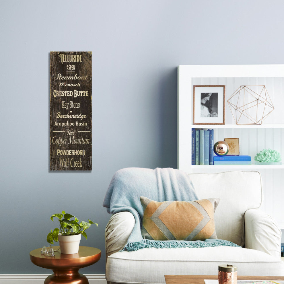 Popular Ski Resorts XL Wall Decor