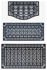 Rubber Grill Matching Doormat Set, Patio/Garage, Heavy Duty, 3-Piece Set