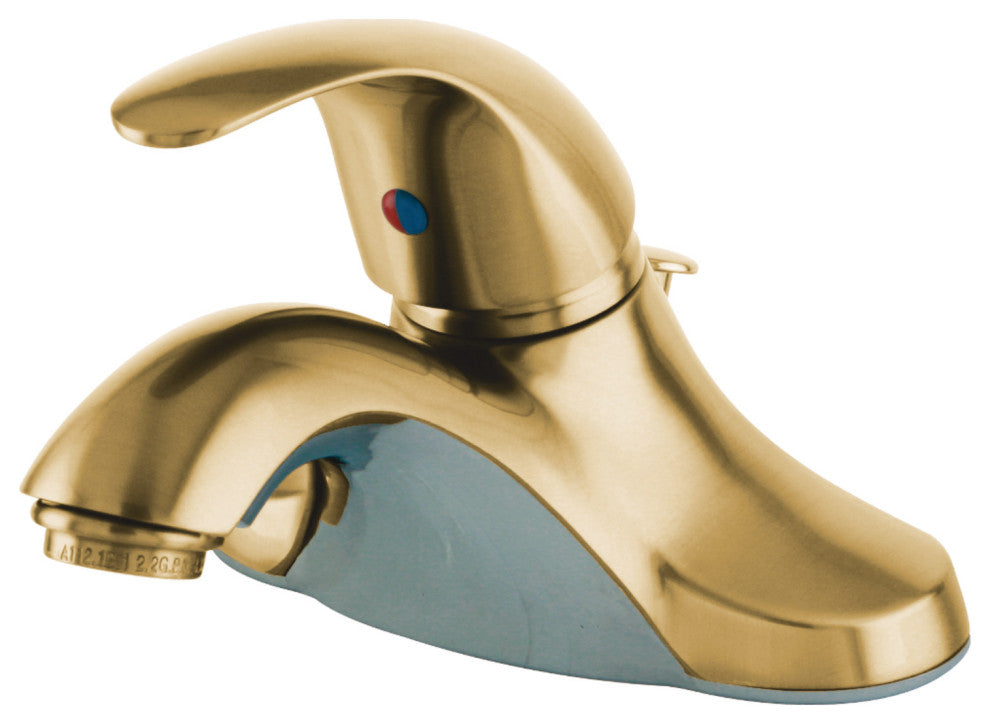 Kingston Brass Single-Handle 4" Centerset Bathroom Faucet, Polished Brass