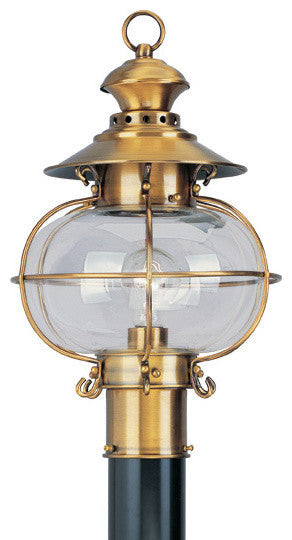 Harbor Outdoor Post Head, Flemish Brass