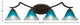 Zilo 4 Light Bath Bar, Dark Granite Finish, 7" Teal Crystal Glass