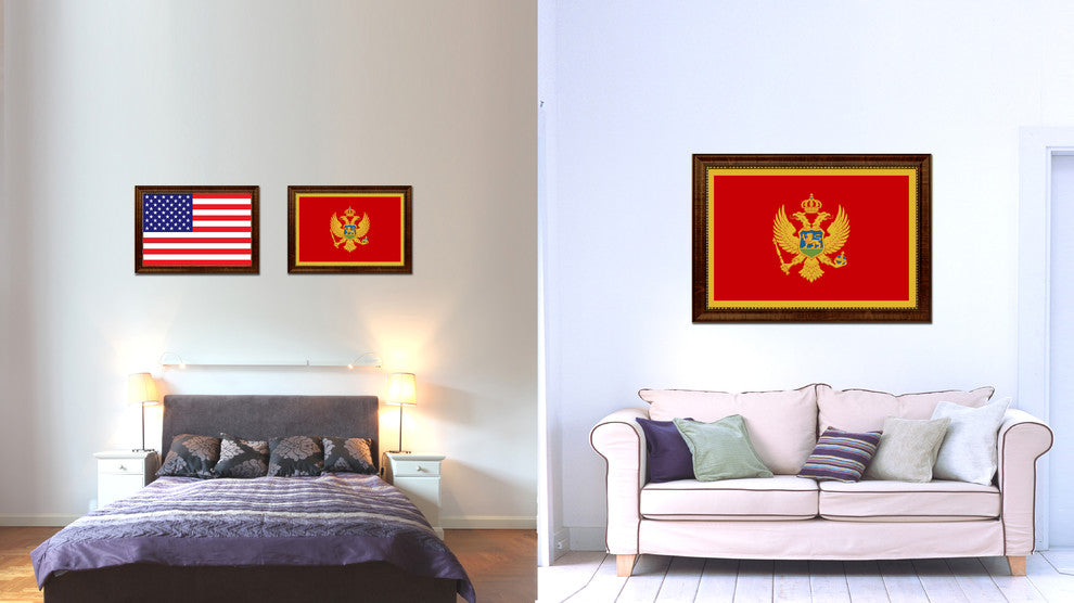 Montenegro Country Flag Canvas Print, 27"x39"