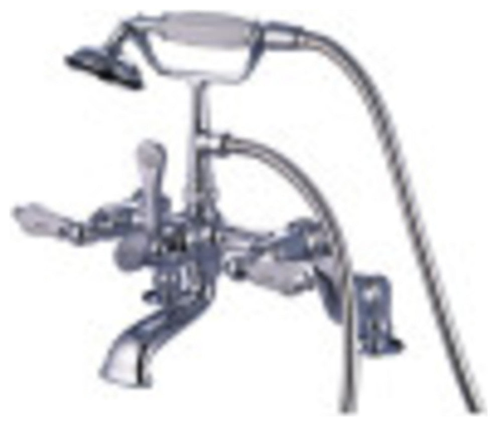 Kingston Brass Adjustable Center Deck Mount Tub Faucet, Polished Chrome