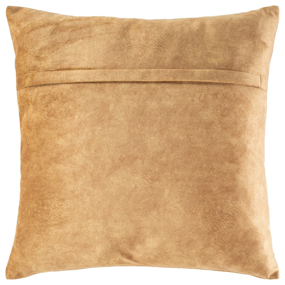 Surya Collins Medium Brown Pillow Shell With Down Insert 20"H X 20"W