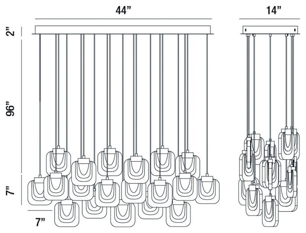 16 Light Contemporary Island Light