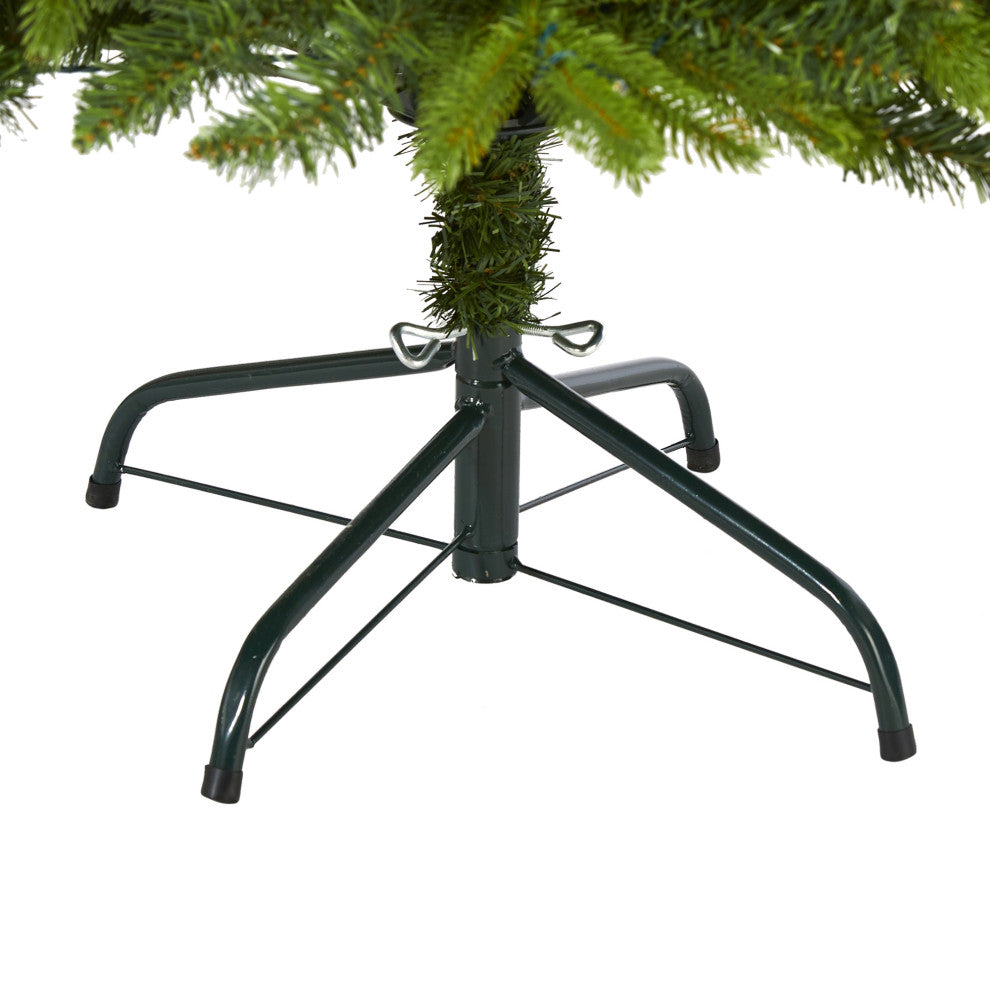 6' Sun Valley Fir Artificial Christmas Tree With 300 Clear LED Lights