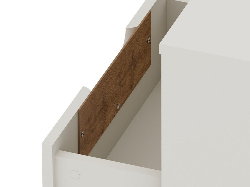 Rockefeller 1.0 Nightstand, Off White and Nature