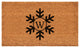 Calloway Mills Snowflake Monogram Doormat, 30"x48", Letter W