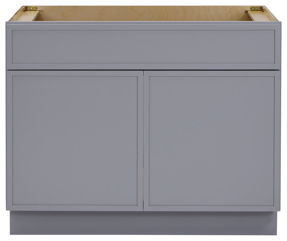 Vanity Art Birch Plywood Single Base Storage Cabinet, Gray, 39"
