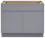 Vanity Art Birch Plywood Single Base Storage Cabinet, Gray, 39"